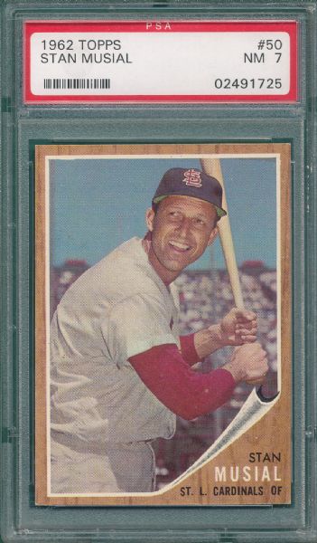 1962 Topps #50 Stan Musial PSA 7