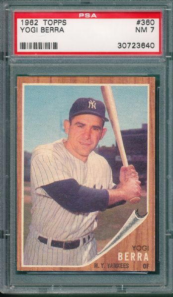 1962 Topps #360 Yogi Berra PSA 7