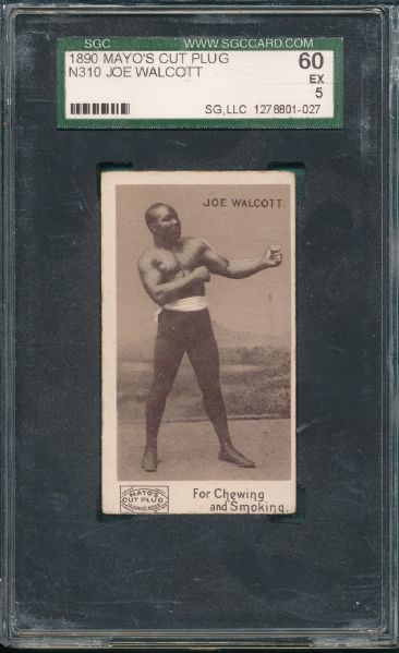 1890 N310 Jersey Joe Walcott, Mayo Cut Plug SGC 60