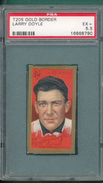 1911 T205 Larry Doyle Piedmont Cigarettes PSA 5.5