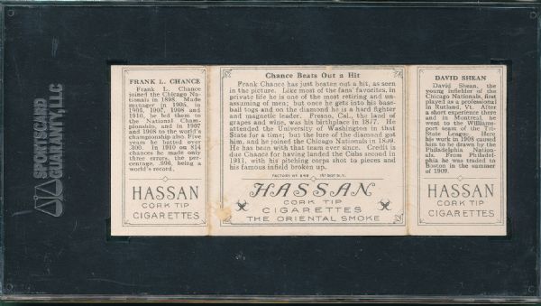 1912 T202 #20 Chance Beats Out a Hit, Chance/Shean Hassan Cigarettes SGC 20