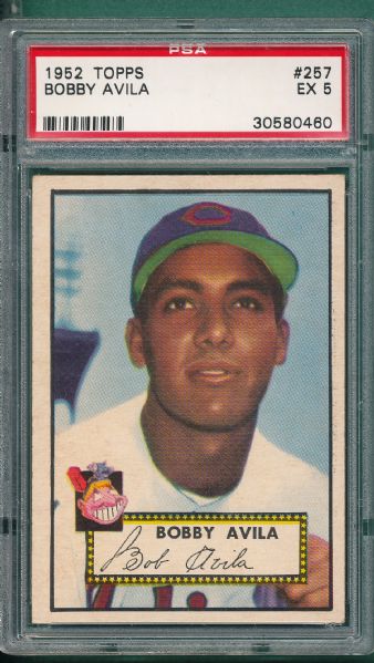 1952 Topps #257 Bobby Avila PSA 5