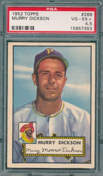 1952 Topps #266 Murry Dickson PSA 4.5