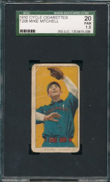 1909-1911 T206 Mitchell, Cycle Cigarettes SGC 20