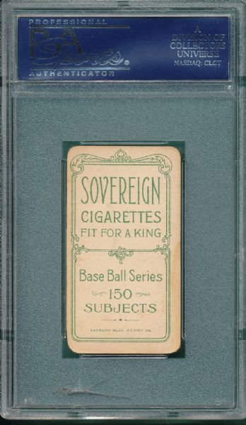 1909-1911 T206 Powell, Sovereign 150 Cigarettes PSA 2