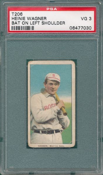 1909-1911 T206 Wagner, Left Shoulder, Hindu Cigarettes PSA 3