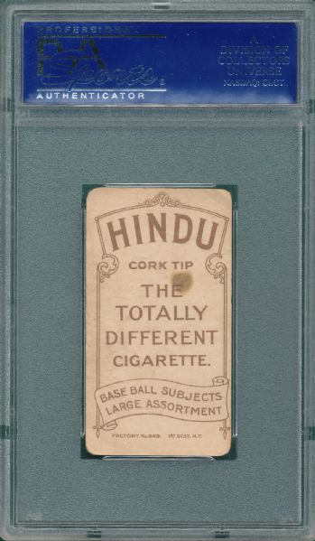 1909-1911 T206 Wagner, Left Shoulder, Hindu Cigarettes PSA 3