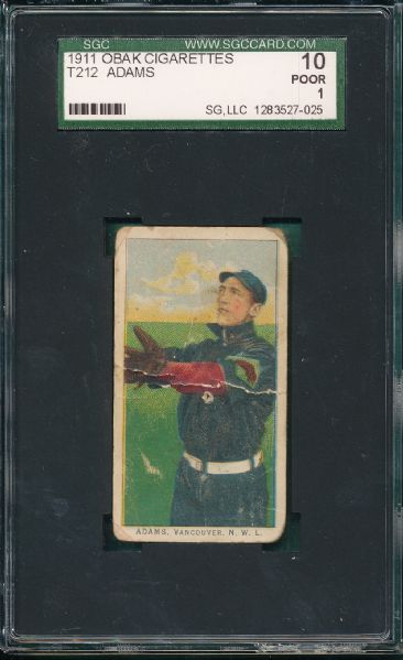 1911 T212-3 Adams Obak Cigarettes SGC 10