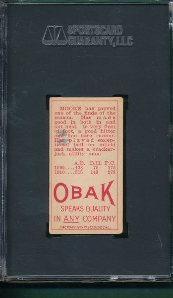 1911 T212-3 Moore Obak Cigarettes SGC 30