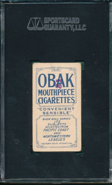 1910 T212-2 Smith Obak Cigarettes SGC 30