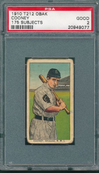 1910 T212-2 Cooney Obak Cigarettes PSA 2