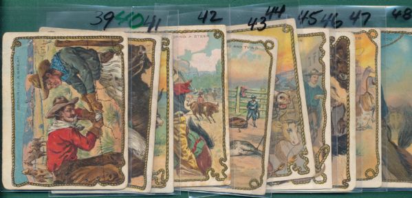 1910's T53 Hassan Cigarettes Cowboys Complete Set (49)