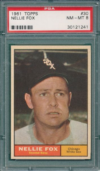 1961 Topps #30 Nellie Fox PSA 8