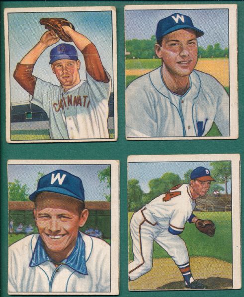 1948, 50 Bowman (8) Card Lot W/Low #s