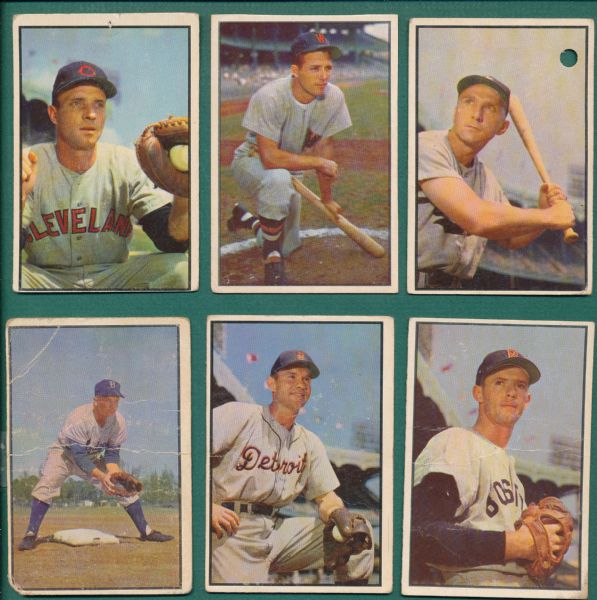 1953 Bowman Color (22) Card Lot 