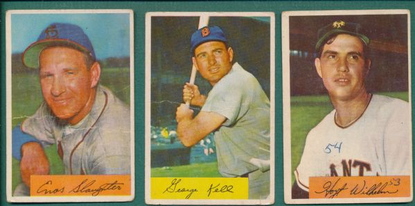 1954 Bowman (17) Card Lot W/HOFers, Lemon