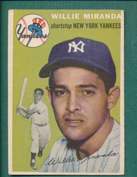 1954 Topps (35) Card Lot W/Semi-Stars, Miranda