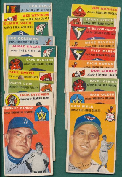 1954 Topps (35) Card Lot W/Semi-Stars, Miranda