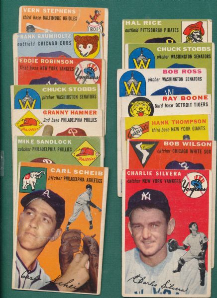 1954 Topps (35) Card Lot W/Semi-Stars, Miranda