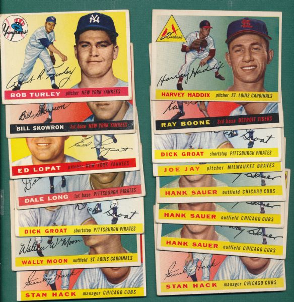 1955 Topps (27) Card Lot W/Semi-Stars & High #s