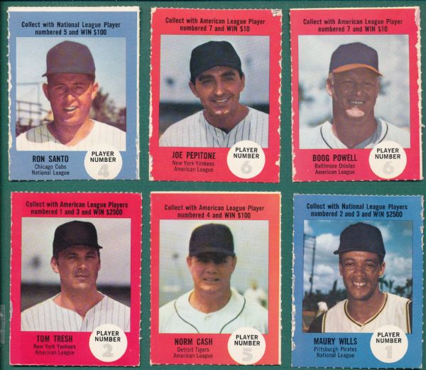 1968 Atlantic Oil (9) Card Lot W/Yastrzemski