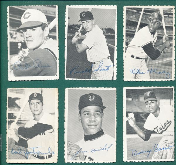 1969 Topps Deckle Edge Lot of (6) HOFers