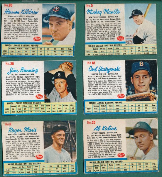 1962 Post Lot of (14) W/Mantle