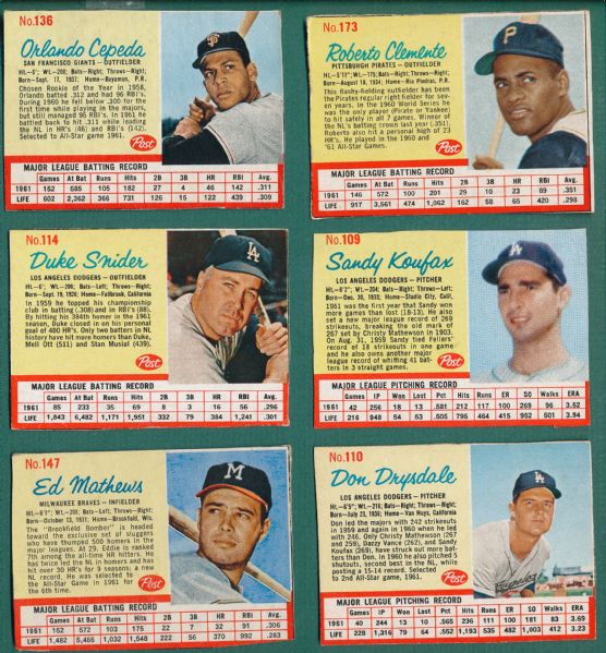 1962 Post Lot of (14) W/Mantle