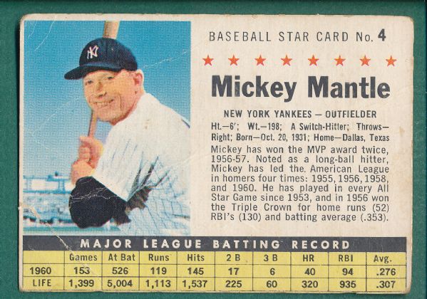 1961 & 63 Post Lot of (3) W/Mantle