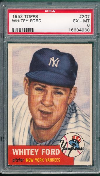 1953 Topps #207 Whitey Ford PSA 6