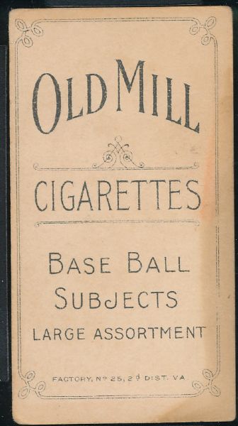 1909-1911 T206 Chance, Batting, Old Mill Cigarettes SGC 30