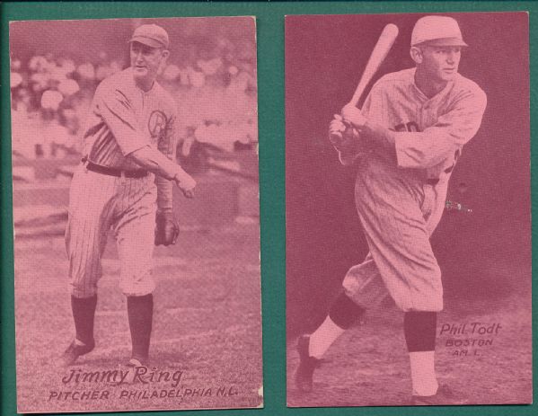 1926-29 Exhibits Ring & Todt Lot of (2)  *Red*