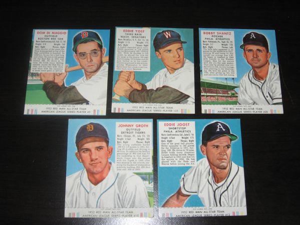 1952-54 Red Man Tobacco Lot of (10) W/Tabs