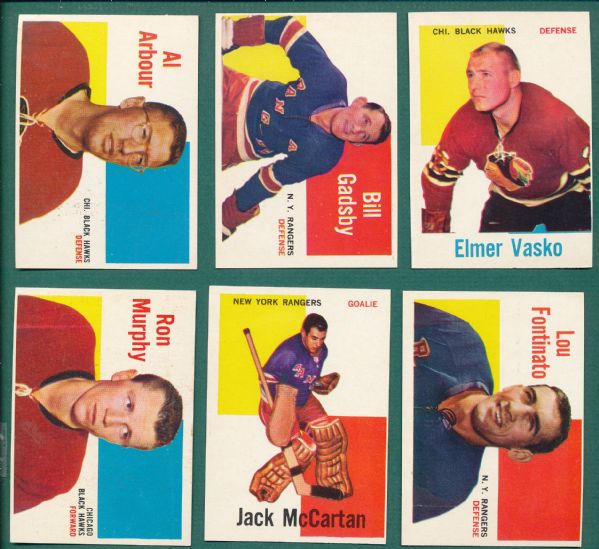 1960 Topps Hockey Lot of (13) W/HOFers