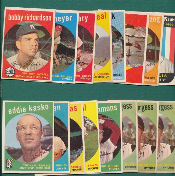 1958, 59 Topps (27) Card Lot W/Wynn & Hi #s