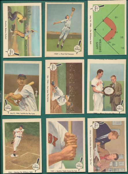 1959 Fleer Ted Williams (12) Card Lot