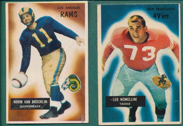 1955 Bowman FB (57) Card Lot W/Gifford