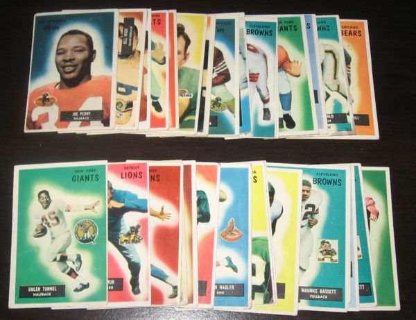 1955 Bowman FB (57) Card Lot W/Gifford