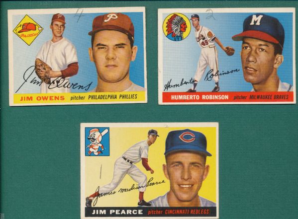 1955 Topps (10) Card Lot of High Numbers