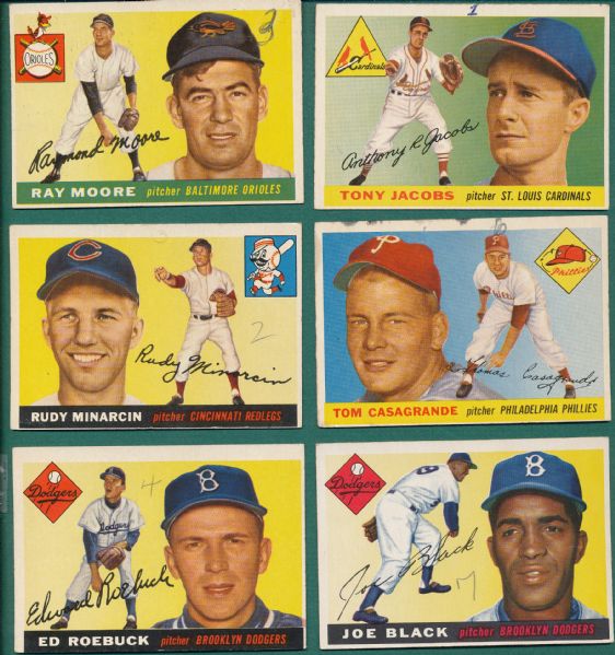 1955 Topps (10) Card Lot of High Numbers