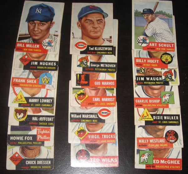 1953 Topps (22) Card Lot W/Scheib