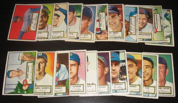 1952 Topps (22) Card Lot W/Schoendienst