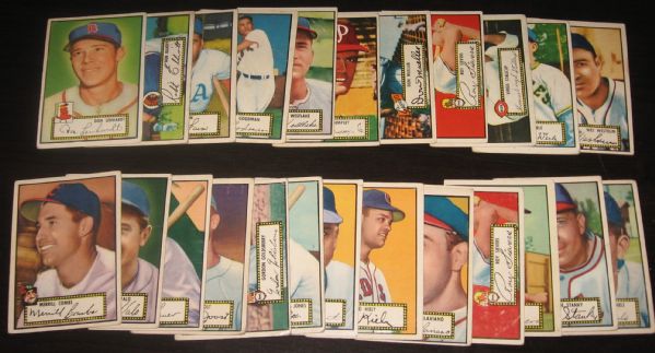 1952 Topps (25) Card Lot W/Kluszewski