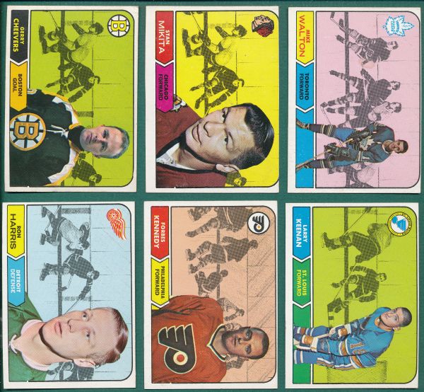 1968-69 Topps Hockey (7) Card Lot W/Bucyk