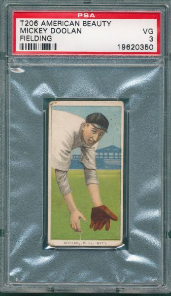 1909-1911 T206 Doolan, Fielding, American Beauty 350 Cigarettes PSA 3  *Highest PSA*