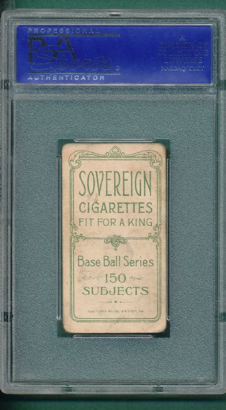 1909-1911 T206 Hinchman, Sovereign 150 Cigarettes PSA 3