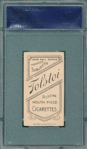 1909-1911 T206 Schlei, Batting, Tolstoi Cigarettes PSA 4 (MC)