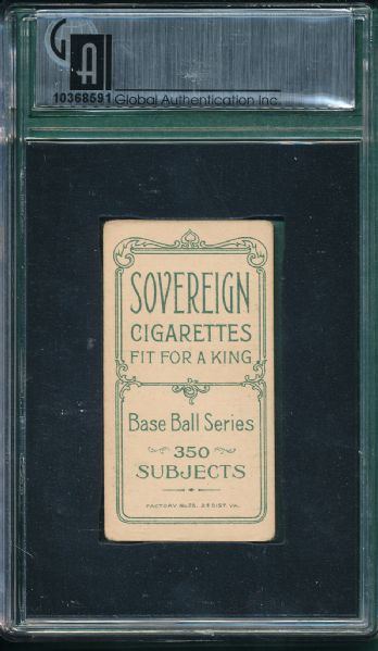 1909-1911 T206 Bender, Trees, Sovereign 350 Cigarettes GAI 2.5