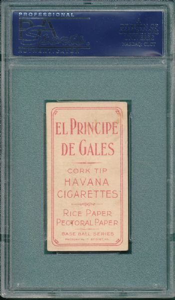 1909-1911 T206 Burch, Fielding, El Principe De Gales Cigarettes PSA 2