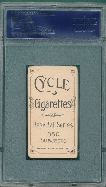 1909-1911 T206 Burchell, Cycle Cigarettes PSA 2.5